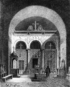 Egy templom belseje, Egyiptom, 1881 alkotó: Unbekannt