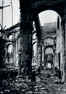 A St. Mary Le Bow templom belseje, Cheapside kiégett egy légitámadásban, 1941 alkotó: Unbekannt