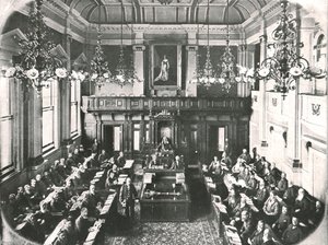 A House of Assembly belseje, Fokváros, Dél-Afrika, 1895. alkotó: Unbekannt