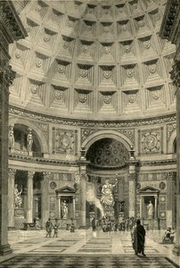 A római Pantheon belsejét felújították, 1890. alkotó: Unbekannt