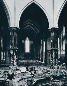 A Templomtemplom belseje a tűzvész után, 1941 alkotó: Unbekannt