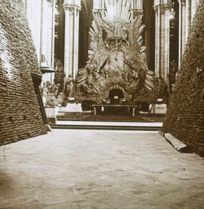 A katedrális belseje, Amiens, Észak-Franciaország, 1914-c1918 alkotó: Unbekannt
