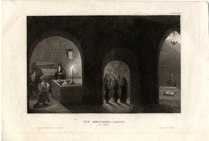 A kijevi barlangkolostor Szent sírjának belső képe, 1850 alkotó: Unbekannt