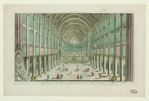 A Notre-Dame de Paris székesegyház belső képe, 1770 körül. alkotó: Unbekannt