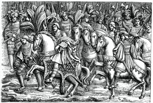 Interjú I. Ferenc és VIII. Henrik között, az Aranyszövet mezején, 1520, 1870 alkotó: Unbekannt