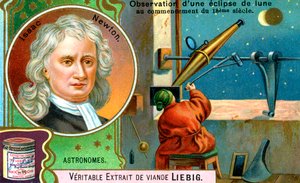 Isaac Newton angol matematikus, csillagász és fizikus, 1900 körül alkotó: Unbekannt