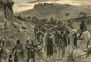 Az izraeliták fogságba vonulása, 1890. alkotó: Unbekannt