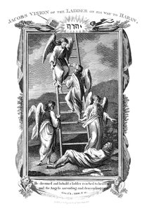 Jacobs angyalokról álmodik, akik fel- és leszállnak a létrán a mennybe, c1808 alkotó: Unbekannt