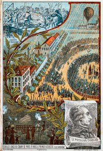 Jacques Charles elindítja első aerosztátját a párizsi Champ de Marsról, 1783 1890-es évek. alkotó: Unbekannt
