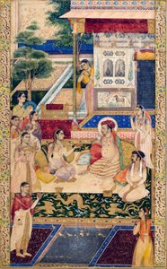 Jahangir és Khurram herceg Nur Jahannal, 1624-1625 alkotó: Unbekannt