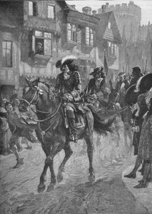 II. James belép Dublinba a Boyne-i csata után, 1690, 1905 alkotó: Unbekannt