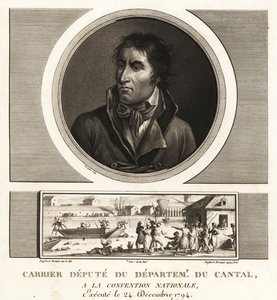 Jean-Baptiste Carrier, a Nemzeti Kongresszus Cantal Tanszékének helyettese, 1794-ben giljotinozták alkotó: Unbekannt