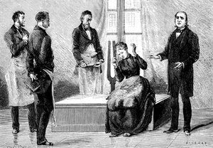Jean Martin Charcot hipnózist demonstrál, 1879 alkotó: Unbekannt
