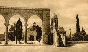 Jeruzsálem – El-Aksa mecset, c1918-c1939. alkotó: Unbekannt