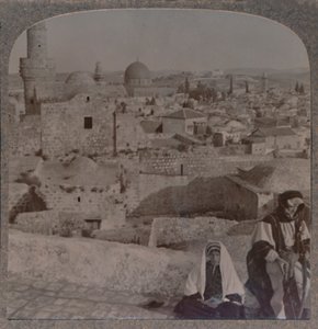 Jeruzsálem az iskolából a mecset felett, Antonio-torony, 1900 alkotó: Unbekannt