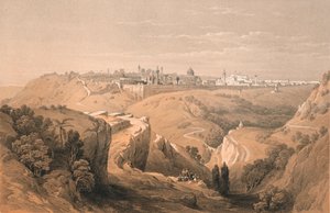 Jeruzsálem a Betániába vezető úttól, 1855. alkotó: Unbekannt