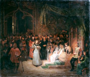 Jeanne of Arc VII. Károly király előtt Chinonban, 1429 februárja c1811-1858 alkotó: Unbekannt