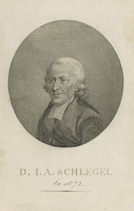 Johann Adolf Schlegel 1721-1793, c. 1800 alkotó: Unbekannt