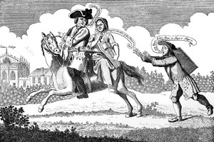 Gant János lovagolt, vagy a Mars az utazása során..., 1747 alkotó: Unbekannt