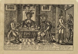 II. József, Nagy Katalin és I. Abdul Hamid szultán kártyáznak, c. 1780 alkotó: Unbekannt