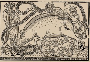 Judensaui zsidók vetnek, 1470 körül. alkotó: Unbekannt