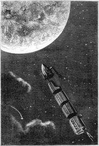Jules Verne 1828-1905, A Földtől a Holdig, 1865 alkotó: Unbekannt