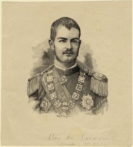 Alekszandar szerb király 1876-1903, c. 1889 alkotó: Unbekannt