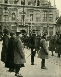 V. György király Furnesben, Belgiumban, Első világháború, 1914. december 4., 1920. alkotó: Unbekannt