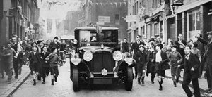 György király utolsó látogatása a londoni East Enden, az 1930-as években alkotó: Unbekannt