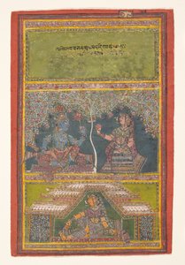 Krishna és Radha Conversing: Page from a Dispersed Gita Govinda..., 18. század. alkotó: Unbekannt
