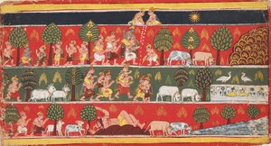 Krisna és a gópik, 1720 alkotó: Unbekannt