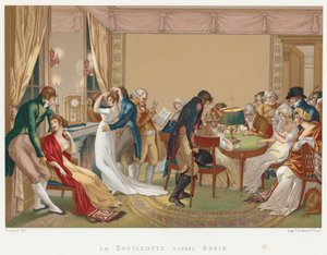 La Bouillotte-t játszó hölgyek és urak, Franciaország, 1804-1814 alkotó: Unbekannt