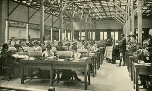 Lady Clerks az amerikai népszámlálási kimutatások táblázatában, 1901. alkotó: Unbekannt