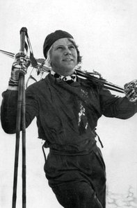 Laila Schou-Nilsen, norvég síelő, téli olimpiai játékok, Garmisch-Partenkirchen, Németország, 1936 alkotó: Unbekannt