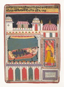 Lalit Ragini: Folio egy ragamala sorozatból Garland of Musical Modes, kb. 1680-90. alkotó: Unbekannt