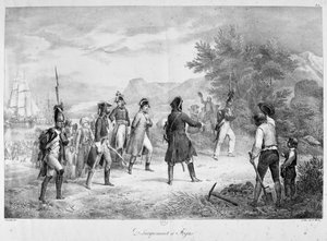 Leszállás Frejusban, 1815. március alkotó: Unbekannt