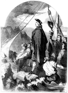 A Chevalier de St George partraszállása Skóciában, 1715, 19. század alkotó: Unbekannt