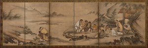 Táj: A bambuszliget hét bölcse, Momoyama-korszak, 1568-1615. alkotó: Unbekannt
