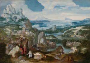 Táj a bűnbánó Szent Jeromossal, 153040. alkotó: Unbekannt