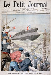 A Patrie francia csatahajó felbocsátása, Toulon, 1903. december 1904 alkotó: Unbekannt