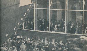 Új, óriási brit vonalhajó, az RMS Queen Mary vízre bocsátása, 1934. szeptember 26., 1936. alkotó: Unbekannt