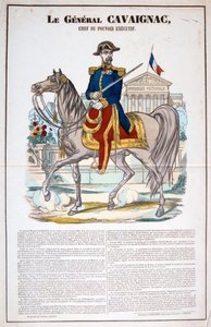 Le General Cavaignac 28 Juin 1848, Franciaország. Színes Litográfia. Magángyűjtemény alkotó: Unbekannt