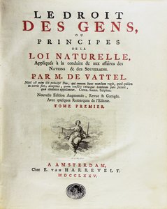 A nemzetek törvénye, avagy a természetjog alapelvei, a magatartásra vonatkoztatva, 1775. alkotó: Unbekannt