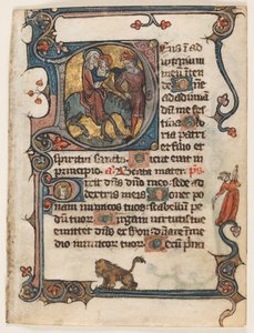 Levél az órák könyvéből: Initial D: Repülés Egyiptomba 2/2 kivágott levél, 1300-as évek eleje. alkotó: Unbekannt