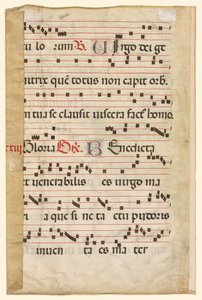 Leaf from a Gradual with Music verso, c. 1420-1450. alkotó: Unbekannt