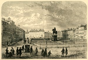 Leicester Square, 1750 körül, 1881. alkotó: Unbekannt