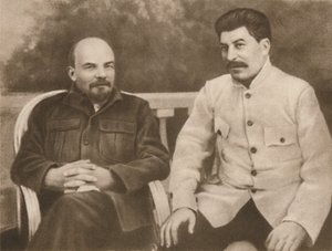 Lenin és Sztálin a Moszkva melletti Gorkiban, 1922, 1939. alkotó: Unbekannt