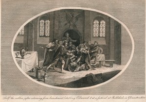 Leofa, a rabló, aki megkéselt I. Edmundot egy fesztiválon Pucklekirkben, Gloucestershire 946 1793 alkotó: Unbekannt