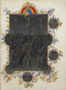 Les Très Riches Heures duc de Berry, Folio 153r – Krisztus halála alkotó: Unbekannt
