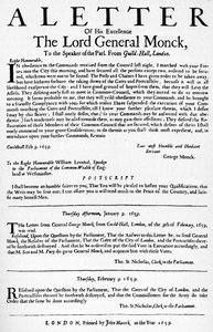 Monck tábornok levele az alsóház elnökéhez, 1659 1903 alkotó: Unbekannt